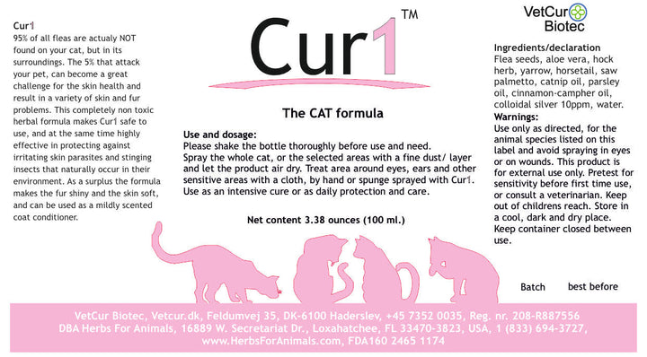 VetCur Cur1 Cat - Herbs for Animals