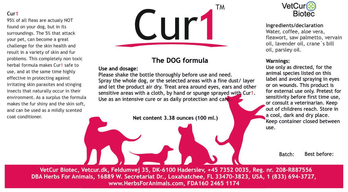 VetCur Cur1 Dog - Herbs for Animals